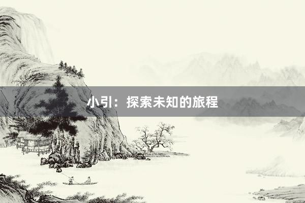 小引：探索未知的旅程